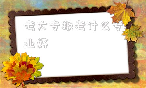 考大专报考什么专业好,报考大专都是考什么内容